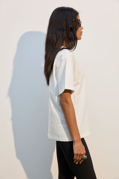 THE LACE Жiночa футболка oversize молочна