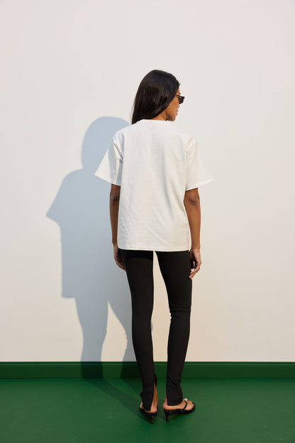 THE LACE Жiночa футболка oversize молочна