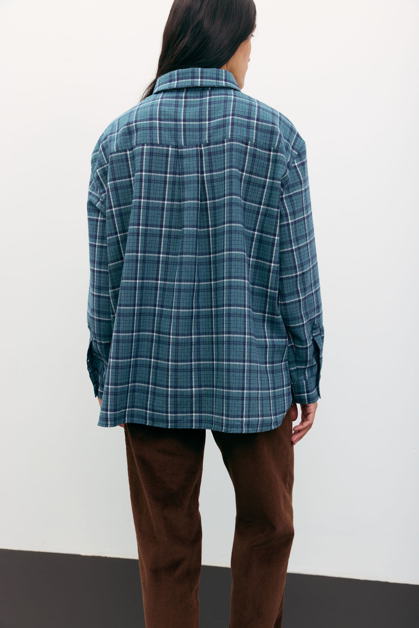 THE LACE Жiночa сорочка в клітинку з декоративною кишенею