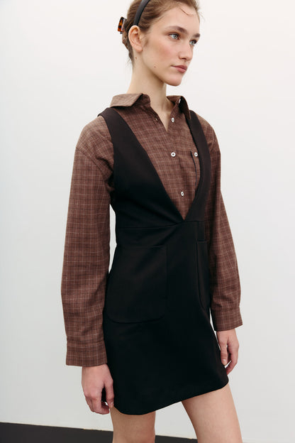 THE LACE Жiночий сарафан міні шоколадний modena