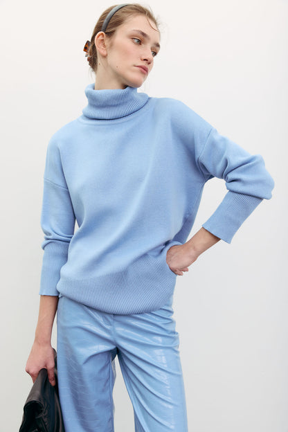 THE LACE Жiночий трикотажний светр з об’ємною горловиною