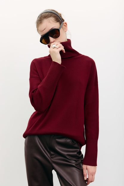 THE LACE Жiночий трикотажний светр з об’ємною горловиною