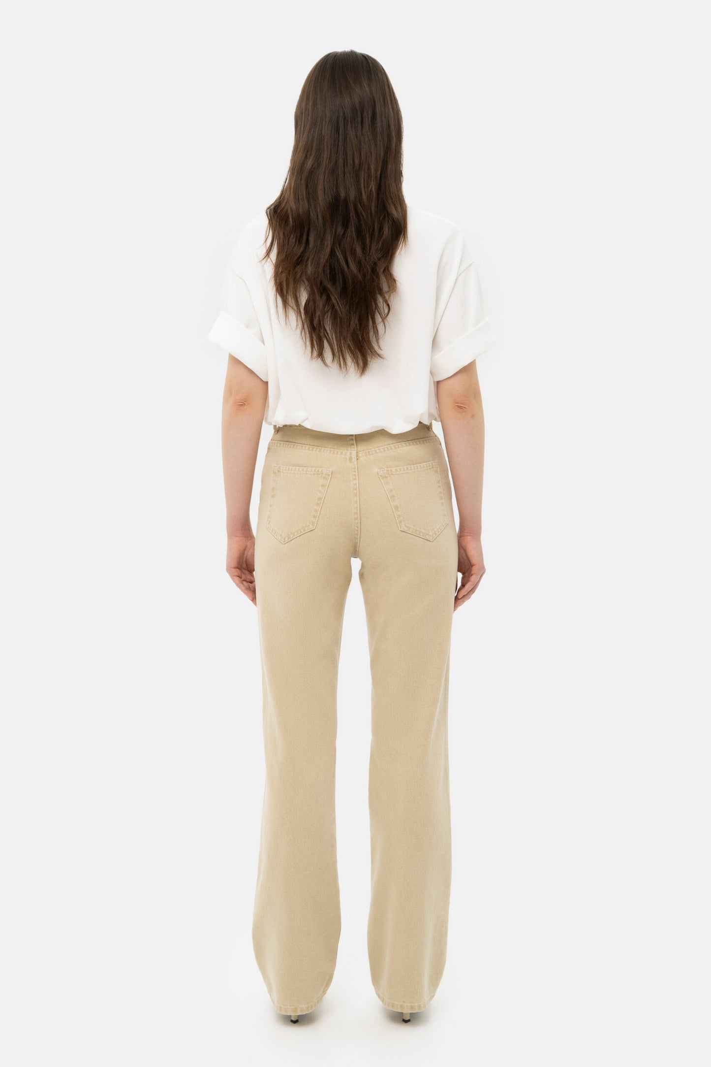 MATCH DENIM Beige Straight Jeans