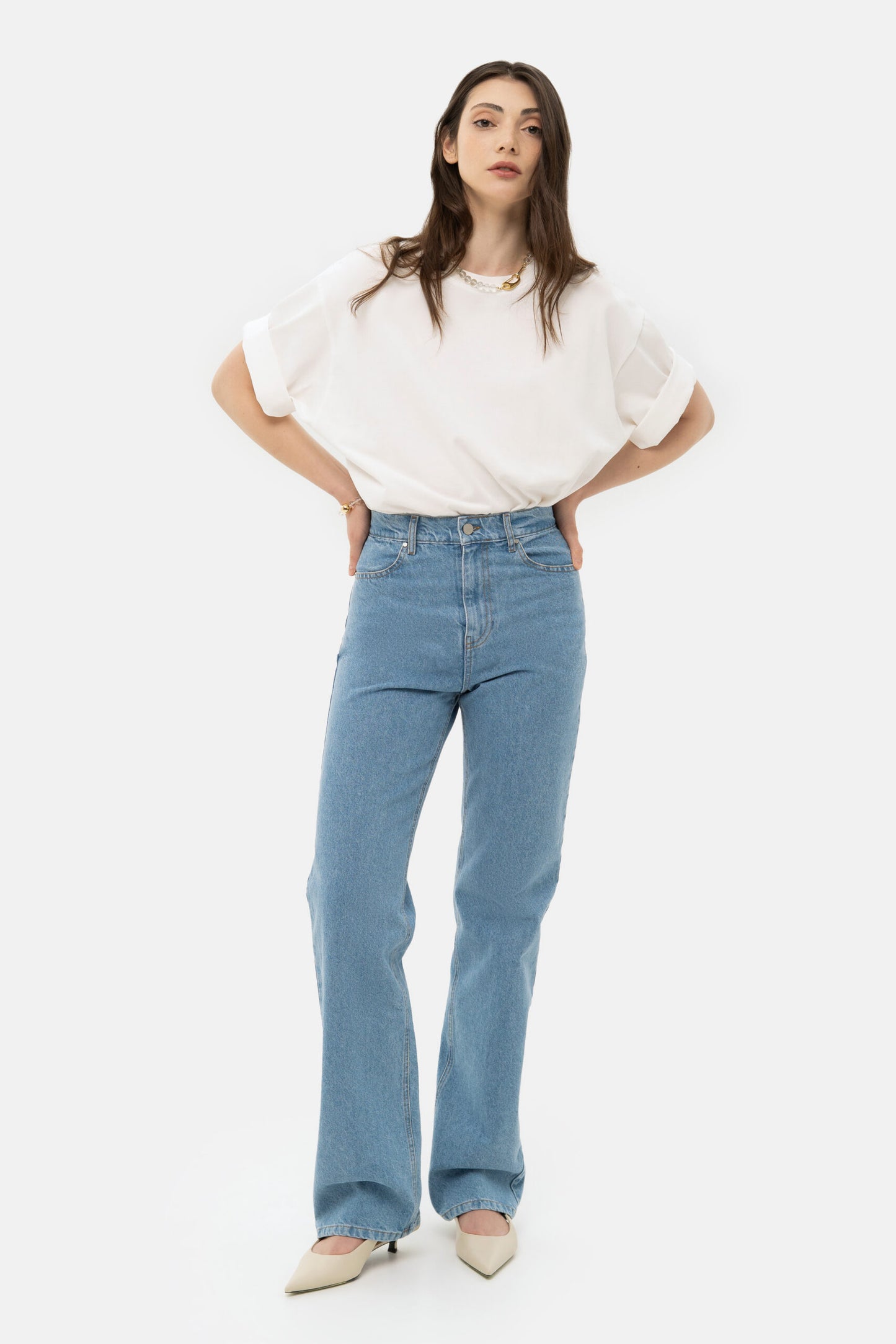 MATCH DENIM Light Blue Straight Jeans