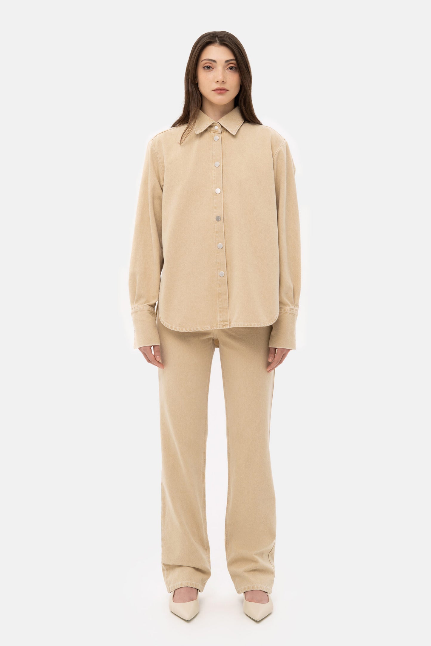 MATCH DENIM Beige Denim Shirt
