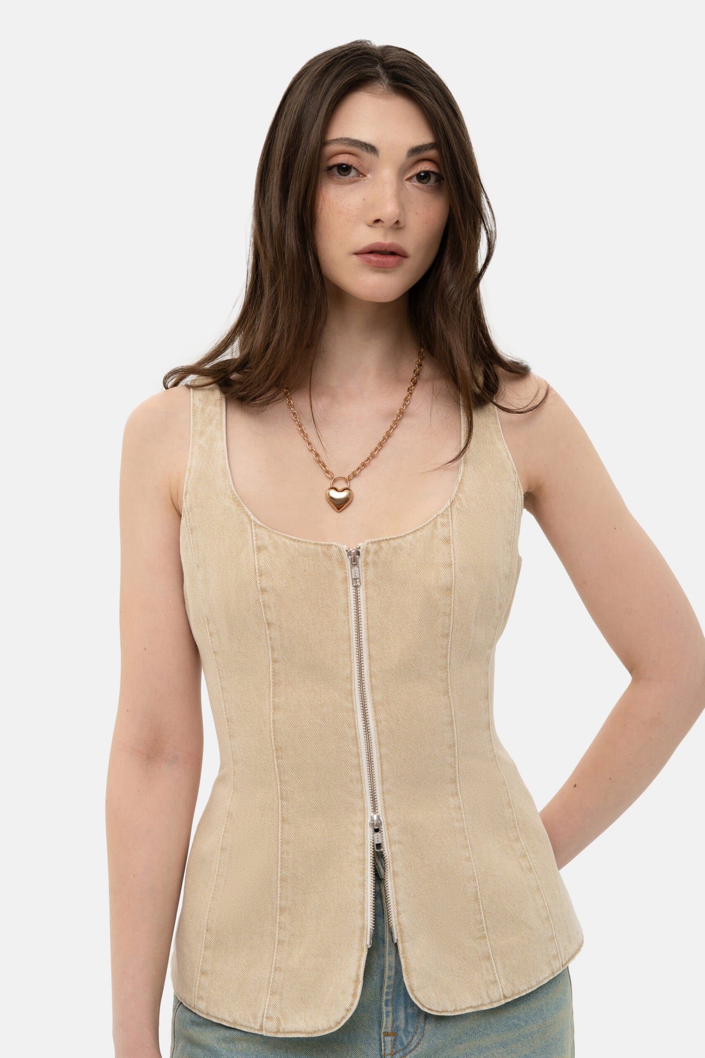 MATCH DENIM Slim Denim Vest