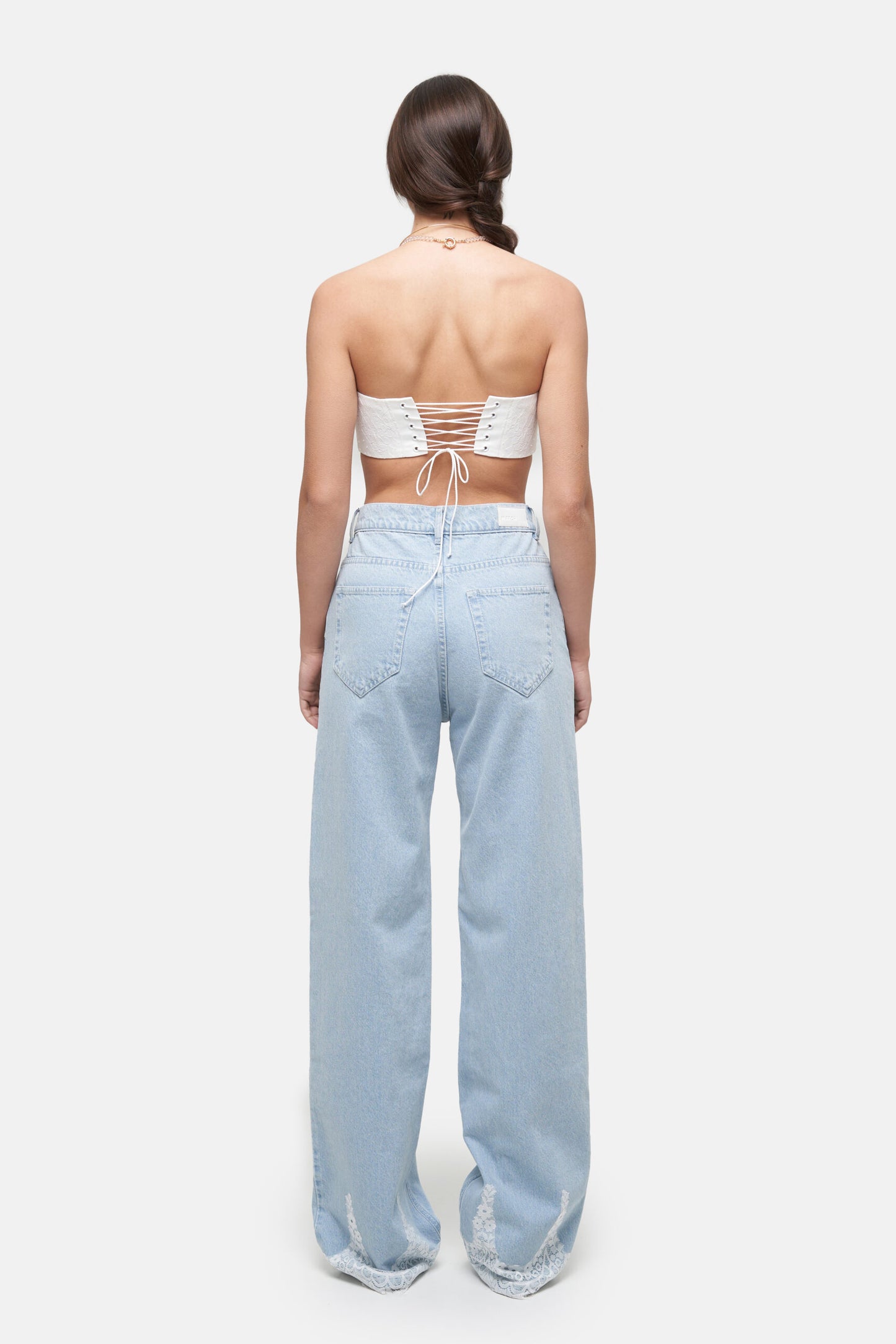 MATCH DENIM Ethno Lace Top