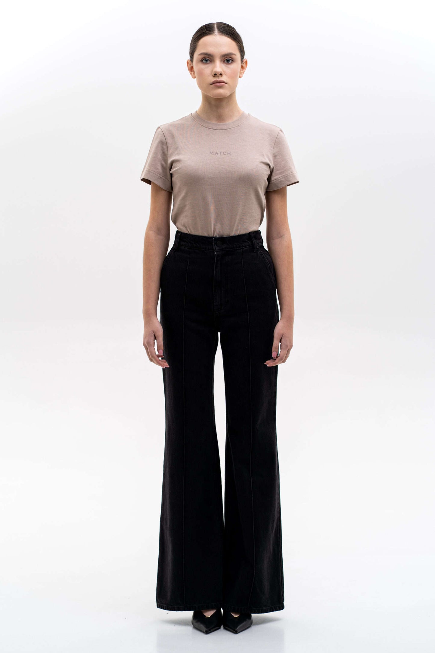 MATCH DENIM Black Flared Jeans