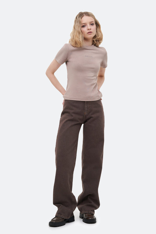 MATCH DENIM Baggy Brown Jeans