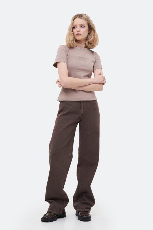 MATCH DENIM Baggy Brown Jeans