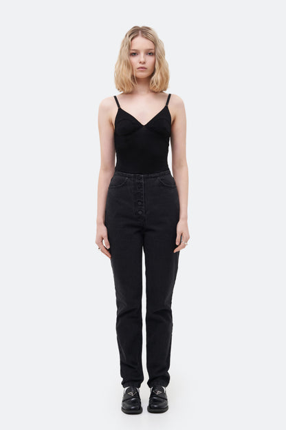 MATCH DENIM Beltless Mom Jeans